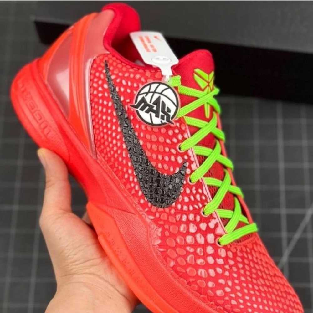 Nike Red and Neon Green Sneakers